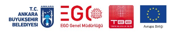Ankara Büyükşehir Belediyesi, EGO Genel Müdürlüğü, Türkiye Belediyeler Birliği ve Avrupa Birliği logoları