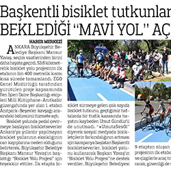 17.08.2020 – Anadolu / Başkentli bisiklet tutkunlarının beklediği mavi yol açıldı