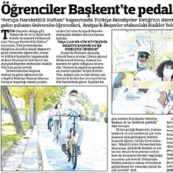 11.09.2020 – Güçlü Anadolu /  Öğrenciler Başkent’te Pedal Çevirdi