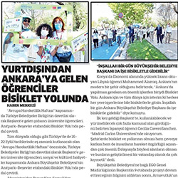 11.09.2020 – Sonsöz / Yurtdışından Ankara’ya Gelen Öğrenciler Bisiklet Yolunda