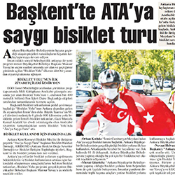 27.08.2020 – Başkent Gazetesi / Başkent’te Ata’ya saygı bisiklet turu