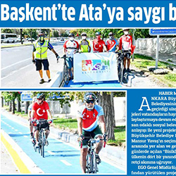 27.08.2020 – Anadolu / Başkent’te Ata’ya saygı bisiklet turu