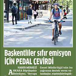 24.09.2020 – Anadolu / Başkentliler sıfır emisyon için pedal çevirdi
