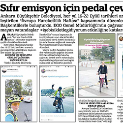 24.09.2020 – Güçlü Anadolu / Sıfır emisyon için pedal çevirdiler
