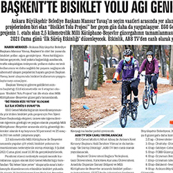 04.02.2021 – Sonsöz / Başkent’te bisiklet yolu ağı genişliyor