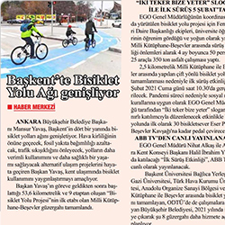 04.02.2021 – Zafer / Başkent’te bisiklet yolu ağı genişliyor